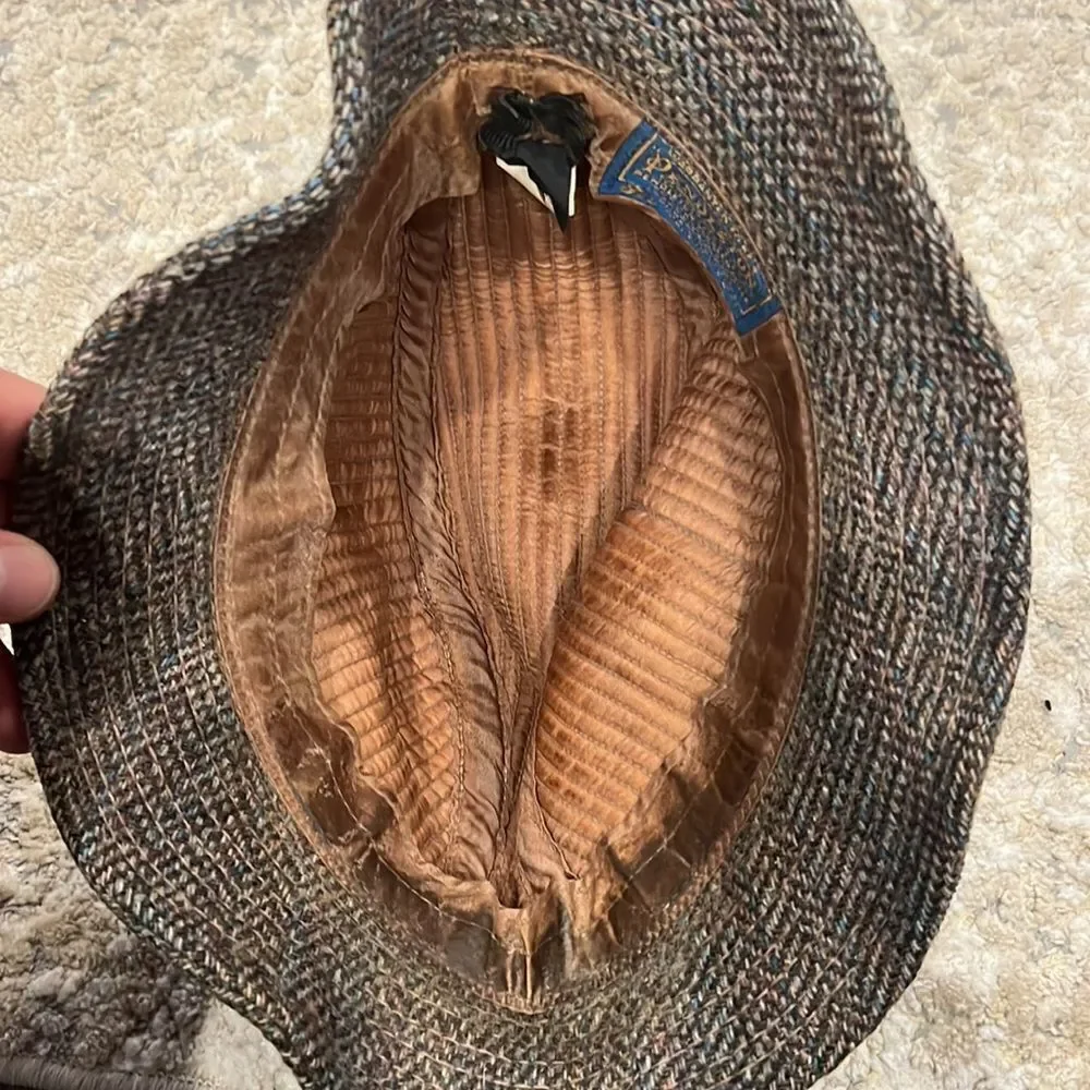 VTG Pendleton Fedora Hat Brown 100%‎ virgin Wool Size M made in USA GUC